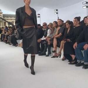 Camille Razat Instagram - Congratulations @matthewmwilliams for this @givenchy show.  One word : elegant 🖤