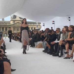 Camille Razat Instagram - Congratulations @matthewmwilliams for this @givenchy show.  One word : elegant 🖤