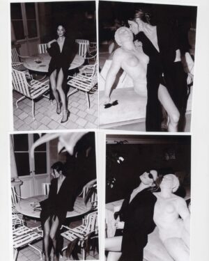 Camille Rowe Instagram - Merci @ysl @anthonyvaccarello 🖤