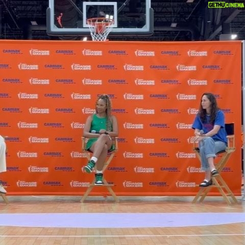 Candace Parker Instagram - Teamed up with @Sbird10 and @Ariivory to bring the @CarMax Legends One on One social series to life at WNBA Live! Love talking the future of our sport both on and off the court so we can help grow the game! #CarMaxPartner