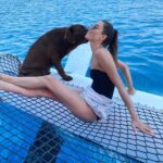 Cansu Dere Instagram – Aldım öpücüğü ⛵️🐾 #Django 💙