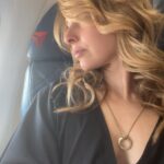 Cara Buono Instagram – Plane selfies with curls
#flying #selfie #goodhairday