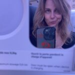 Cara Buono Instagram - Mirror plane selfies #flying #travel #selfie #airfrance #worktrip