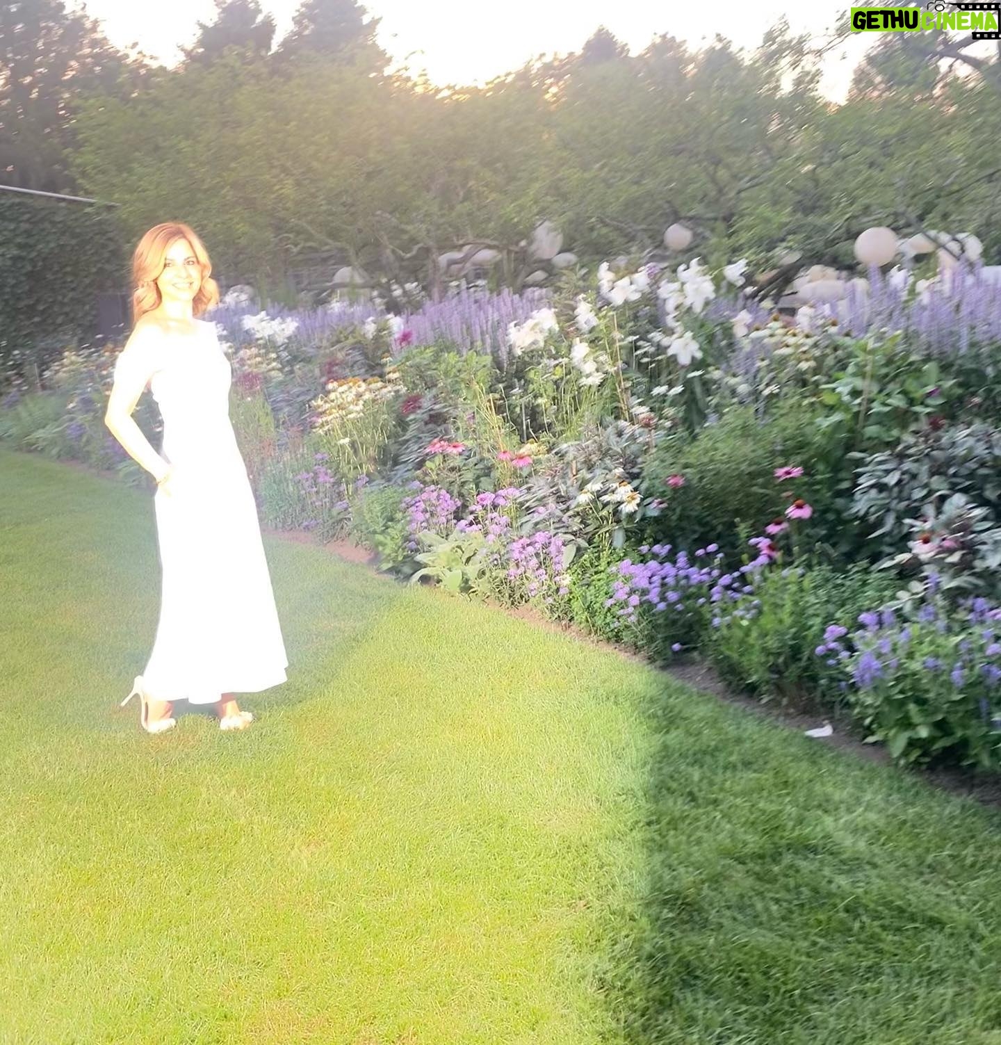 Cara Buono Instagram - A beautiful summer night honoring the wonderful, talented and inspiring @metier.london founder, @melissa.metier. #summer #soiré #garden #instagood #ny #hamptons #fashion Bag @metier.london Dress @roland_mouret Shoes @larroude Jewelry @pamelalove Earrings @monbouquettejewelry Sunglasses @garrettleight Styled by @bailey.moon HMU by me @voguemagazine