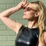 Cara Buono Instagram - #fbf goodbye NY fashion week. This is me on my pretend catwalk. #fashion #fashionweek #nyc #green #instagood #feelinggreen #catwalk #runway