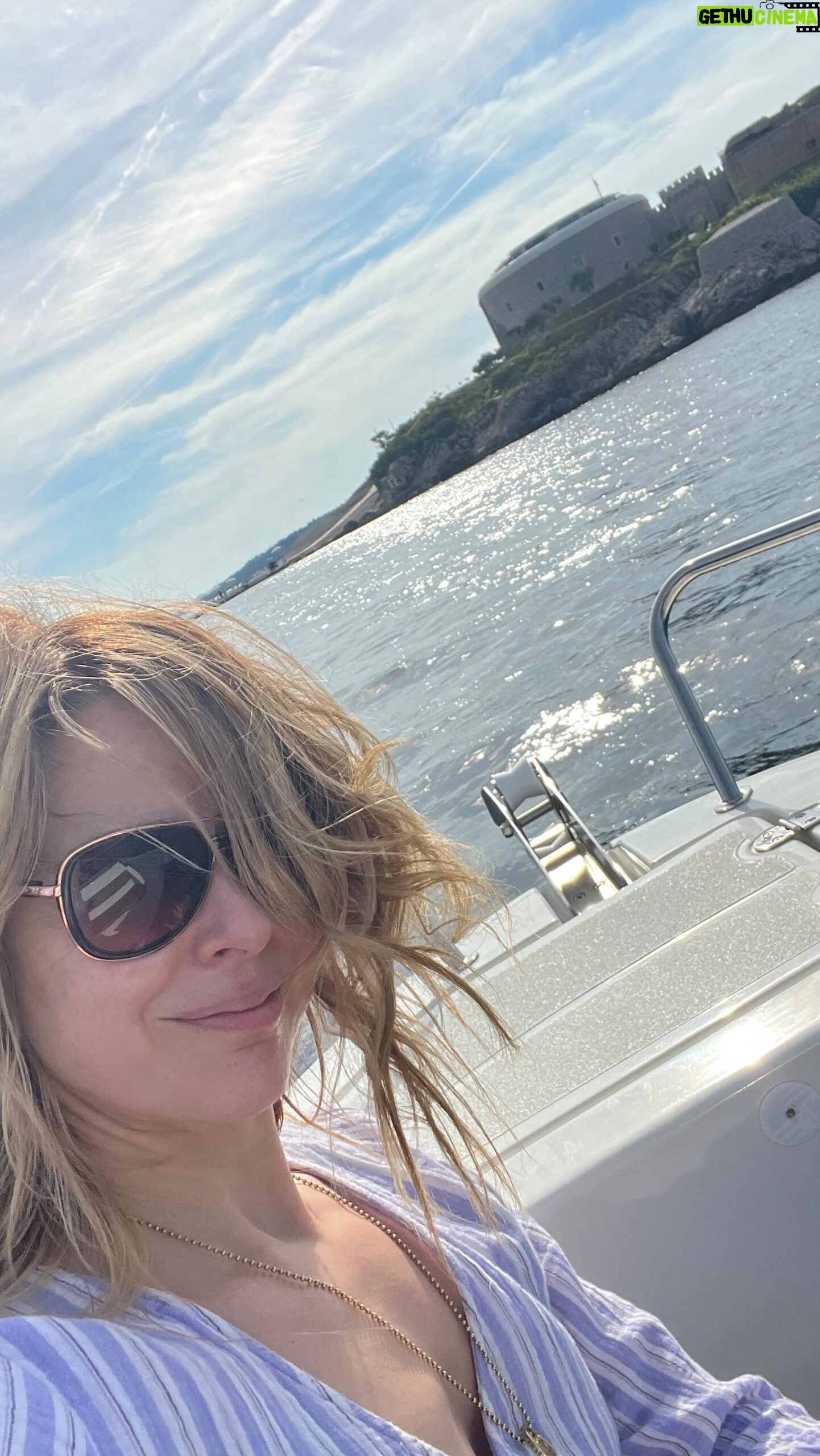 Cara Buono Instagram - Kicking off summer to somewhere new - Montenegro. What a beautiful country. Thank you for the warm and welcoming hospitality. @mamulaisland #travel #summer #montenegro #instagood #boat #boatlife #swimming #sun #fitness #joy #grateful