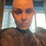 Cara Buono Instagram - Back posting! There were so many things I didn’t get to posting. This is something different for me that I worked on. With my wonderful costar @mrchrisparnell. When @thelaurakoski shaved my head ;) Amazing work ❤️ Laura! #hairtransformation #instagood #setlife #ilovemyjob