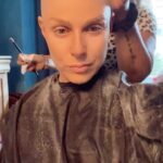 Cara Buono Instagram - Back posting! There were so many things I didn’t get to posting. This is something different for me that I worked on. With my wonderful costar @mrchrisparnell. When @thelaurakoski shaved my head ;) Amazing work ❤️ Laura! #hairtransformation #instagood #setlife #ilovemyjob