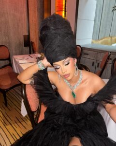 Cardi B Instagram - Dress @windowsen Jewelry @kamyenjewellery Stylist @kollincarter Hair @tokyostylez MUA @erika_lapearl_mua Nails @cocamichelle