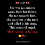 Carice van Houten Instagram - Salma, the beautiful and beloved daughter of photojournalist Hussein Jaber was sh0t and kill٤d by an Isra٤li snip٤r. “She is my middle child, intelligent, mischievous, affectionate and forever beloved”. Hussein was later wound٤d by the same snip٤r and he is still receiving treatment. Never forget her name….. Salma Jaber World, can you feel his pain?? 💔🥀 . . . Follow @trans4mingself and collaborators - amplifying the voice of the oppr٤ss٤d 🔈🍉🕊️ . . 🎥 Hussein and Salma’s story shared by @filastinyat @eye.on.palestine