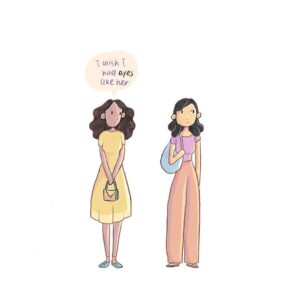 Carla Abellana Instagram - I also wish it didn’t have to be a requirement for us celebrities to be thin. 🙏🏻🥺

Reposted from @makeitmini_comics 

I wish we could compare ourselves less and love ourselves more 😌♥️

We live in a world where new insecurities are constantly implanted in people’s minds( especially women) making them feel that they’re less beautiful or just not enough according to the society standards!

I see women hating their bodies or parts of it because they do not match some fake ads and commercials that are made to instigate this very feeling in them😣

We all are a part of this and have felt this sometimes in our life, but the fact is that this is a never ending race! 
And the more we feed our minds this kind of information, the deeper we get into the trap and the lesser grateful we become for this absolutely wonderful, magical and simply awesome human body god has blessed us with 🙁