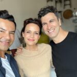 Carla Gugino Instagram - Team Glam #LeopardSkin reunited! @ermahnospina @sebastianscolarici 🌺🌺 Such a fun day of shooting for @composuremag Thanks @stephaniedianiphoto and @catpope22 #NYC #photography #thingscarlaloves
