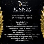 Carla Gugino Instagram - THANK YOU @glaad for Nominating #thefallofthehouseofusher in the Outstanding Limited Series/Anthology category. ✨ A big Bravo to 👏🏼 @flanaganfilm 🔥