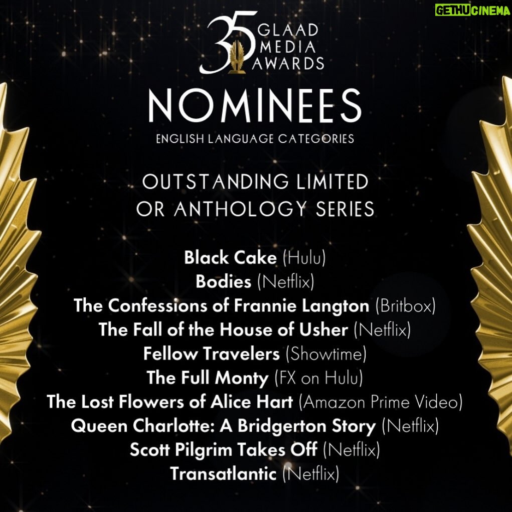 Carla Gugino Instagram - THANK YOU @glaad for Nominating #thefallofthehouseofusher in the Outstanding Limited Series/Anthology category. ✨ A big Bravo to 👏🏼 @flanaganfilm 🔥