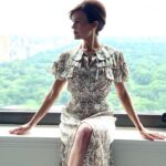 Carla Gugino Instagram - Day of press for @gunpowdermilkshake which drops on @netflix tomorrow July 14th, Peeps! 💥 🎥 🥛 Also, talking about #JETT Season 1 which is now on @hbomax 🔑 for you to discover or rediscover! Many props as usual to the glam team today. 😘 @genevieveherr @sebastianscolarici @highheelprncess I’m obsessed with both this view of Central Park (WTF?! 😍) AND this @thevampireswife dress 🔥 ♥️ Also: #thinkpink 💅