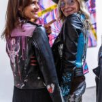 Carla Gugino Instagram - I f*cking love my rad one of a kind leather jacket @flynnlauryn It makes every outfit better! So excited for peeps to see this new collection. #nyc #fashion #thingscarlaloves