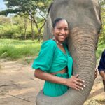Carlacia Grant Instagram - Had the most magical day visiting the amazing elephants at the ethical Samui Elephant Kingdom. #ethicalelephantsanctuary #elephantrescue #kohsamui #kohsamuithailand