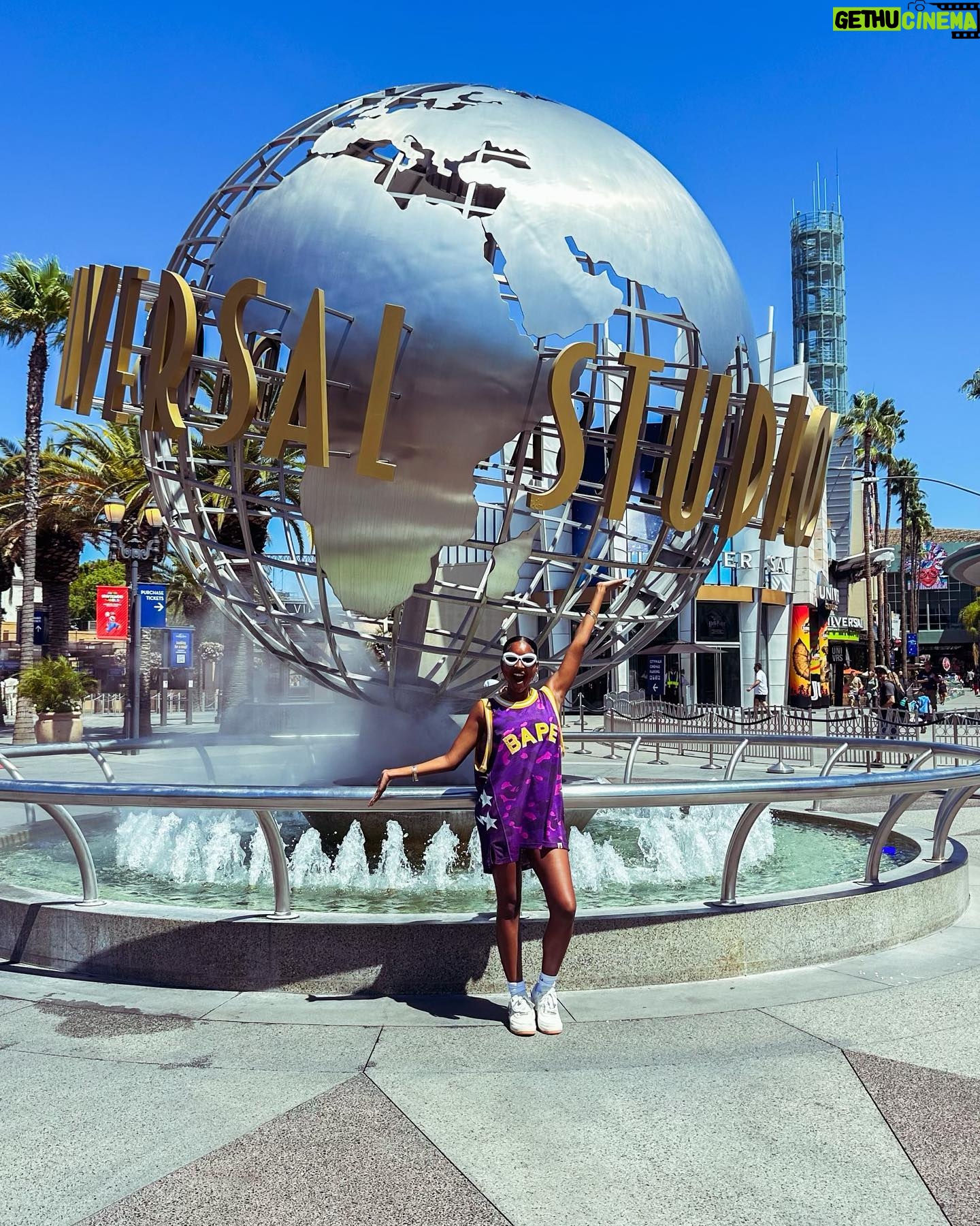 Carlacia Grant Instagram - My niece wanted to come to L.A for her 7th birthday 🥳 😘😍 Aunties day at the amusement park. Thank you to @unistudios for the tickets.