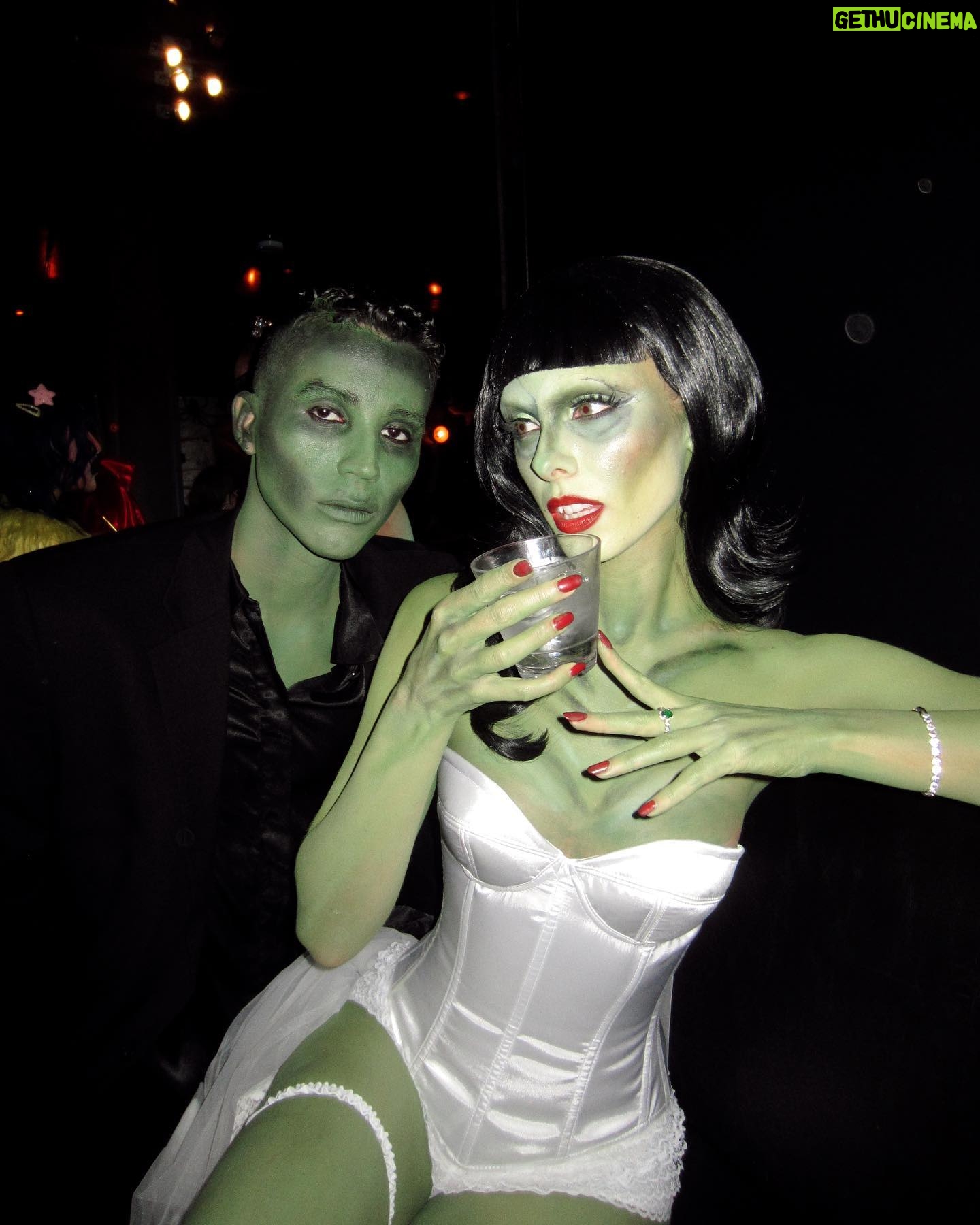 Carmel Rose Instagram - My first ever #heidiklumhalloween dressed as my own version of the bride of Frankenstein 🧟♀️ ft. @steevenz & the lovely work of my team @jaynevelazquez @kfx.mua @kellynovobielski
