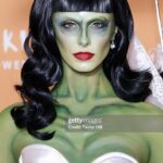 Carmel Rose Instagram - My first ever #heidiklumhalloween dressed as my own version of the bride of Frankenstein 🧟‍♀️ ft. @steevenz & the lovely work of my team @jaynevelazquez @kfx.mua @kellynovobielski
