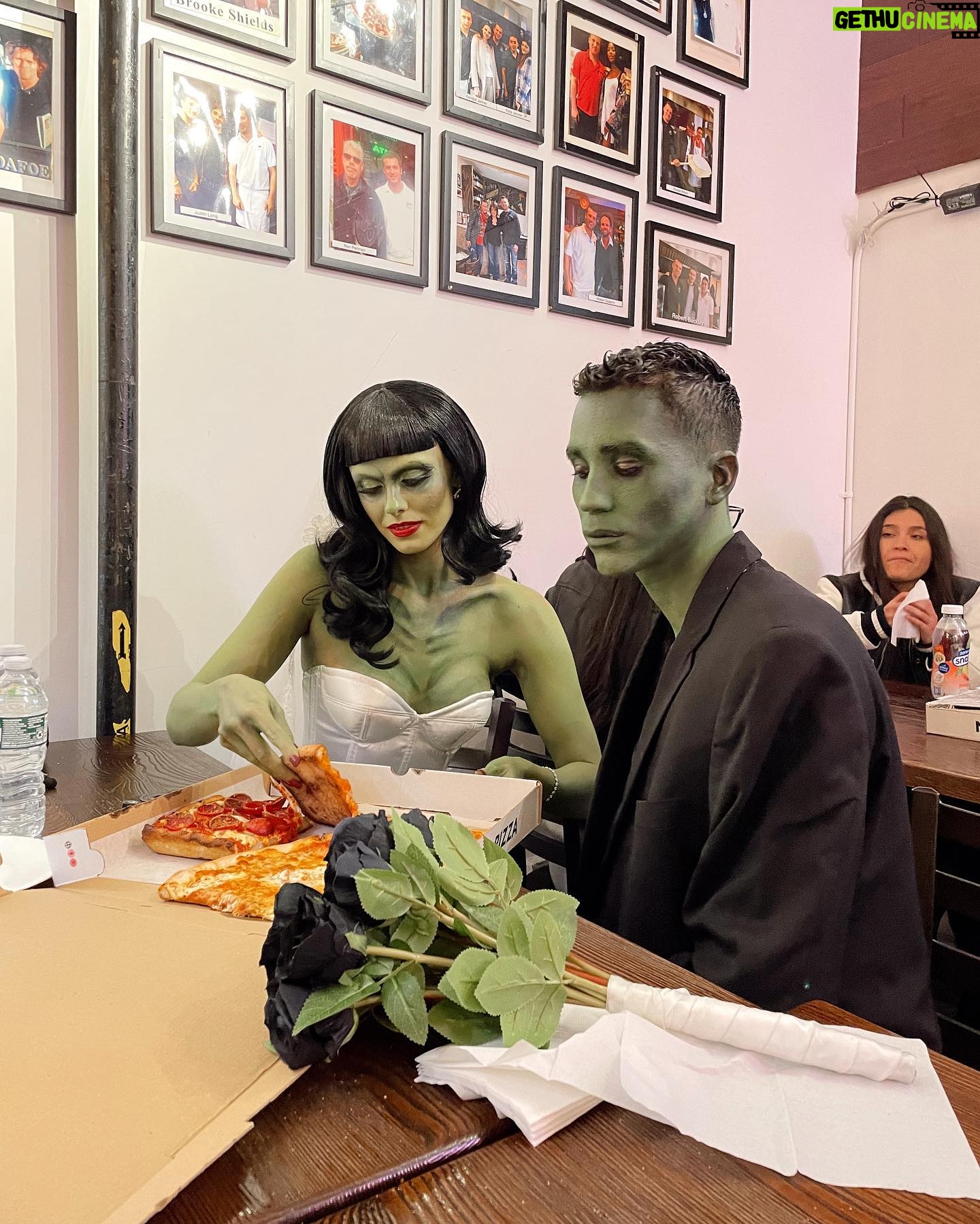 Carmel Rose Instagram - My first ever #heidiklumhalloween dressed as my own version of the bride of Frankenstein 🧟♀️ ft. @steevenz & the lovely work of my team @jaynevelazquez @kfx.mua @kellynovobielski