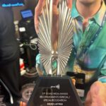 Carmen Carrera Instagram - Thank you @glaad for this wonderful award and recognition! Grateful to share this award with the amazing cast, crew, guests, judges, my cohost, and fans of @draglatina 💛🐝 @triplethreatmediainc @chiruadams @revrytv @lushiousmassacr @enriquesapene @fedromusic @damianmedia @santiago72 Outfit details: Blazer: @haleia via @confessional_showroom_miami Skirt: Exclusive via @confessional_showroom_miami Shoes: @louboutinworld Clutch: @dvf Lingerie: @honeybirdette Hair: @hairglambybee @anthonypazos MUA: @carmen_carrera Perfume: Musk Therapy @initioparfumsprives Photos: @gettyimages