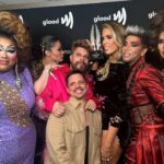 Carmen Carrera Instagram - Thank you @glaad for this wonderful award and recognition! Grateful to share this award with the amazing cast, crew, guests, judges, my cohost, and fans of @draglatina 💛🐝 @triplethreatmediainc @chiruadams @revrytv @lushiousmassacr @enriquesapene @fedromusic @damianmedia @santiago72 Outfit details: Blazer: @haleia via @confessional_showroom_miami Skirt: Exclusive via @confessional_showroom_miami Shoes: @louboutinworld Clutch: @dvf Lingerie: @honeybirdette Hair: @hairglambybee @anthonypazos MUA: @carmen_carrera Perfume: Musk Therapy @initioparfumsprives Photos: @gettyimages