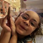 Caroline Manzo Instagram – Begging to sleep over, chocolate chip in hand.