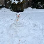 Caroline Manzo Instagram - Building a snowman with mommy @laurenmanzo - its a tiny snowman but she’s one happy little girl. ❤️❤️⛄️❄️