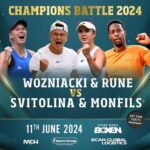 Caroline Wozniacki Instagram - 🎾#CB24 Competition time🎾 On June 11th @Holgerrune @elisvitolina @iamgaelmonfils and I are playing #ChampionsBattle2024 in @jyske.bank.boxen. Excited to be playing in Denmark again but also, it’s a very special day for me - can you guess whose birthday it is? Hint: it’s in the family😛 To win the tickets please follow me, like👍🏼 this post and comment below. Among the correct answers I’ll pick 4 winners, who will get 2 tickets each, on Friday May 24th 2024 at 12 CET. The winners will be contacted directly. Best of luck to you all🤞🏼🍀