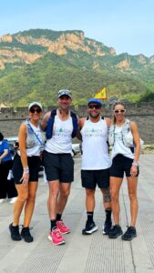 Carrie Bickmore Instagram - We did it!!!! One of the greatest experiences ever running the Great Wall of China. Donna was with us every step of the way. We’re on a mission to raise 1 million dollars for brain cancer. Please please donate. ❤️ To our little crew Carrie, Sean, Samantha and Sam it will be something we never forget 🥹 Please help us with our fight to find a cure for brain cancer by donating via the link in our bio 🙏 @braincancercentre @carriesb4bc #braincancercentre #doingitfordonna #seethecolour🌈