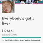 Carrie Bickmore Instagram - Ditch the morning coffee today just for one day and donate the $5 please! Do it for Henry, do it for Johnny. Do it for anyone who is fighting this horrendous disease. It could be any one of us at any time diagnosed with brain cancer 🥺 Just 5 dollars. You guys are amazing, let’s see how high we can get! Link in my bio @carriesb4bc @braincancercentre