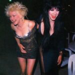 Cassandra Peterson Instagram - #throwback Me and Cyndi Lauper at the @mtv VMAs in 1988! #elvira #cyndilauper #mtv #vmas #throwbackthursday