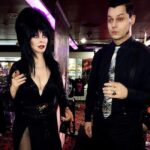 Cassandra Peterson Instagram - So life like, you’ll swear it’s the real thing! 😅😎 Reposting from @officialjackwhite • Statues of Elvira Mistress of the Dark and artist Jack White at The Legends of Gothic Culture Wax Museum located in Prague, Czech Republic. #elvira #jackwhite