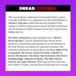 Cassandra Peterson Instagram - You’re in for a FRIGHT! 🕷️🖤 The Elvira Collection is NOW STREAMING on @wowpresentsplus - 10 classic campy horror films, hosted and commentated on by @therealelvira, Mistress of the Dark! Tune in to The Elvira Collection now on @wowpresentsplus in the U.S. and Canada Read more now on @dreadcentral