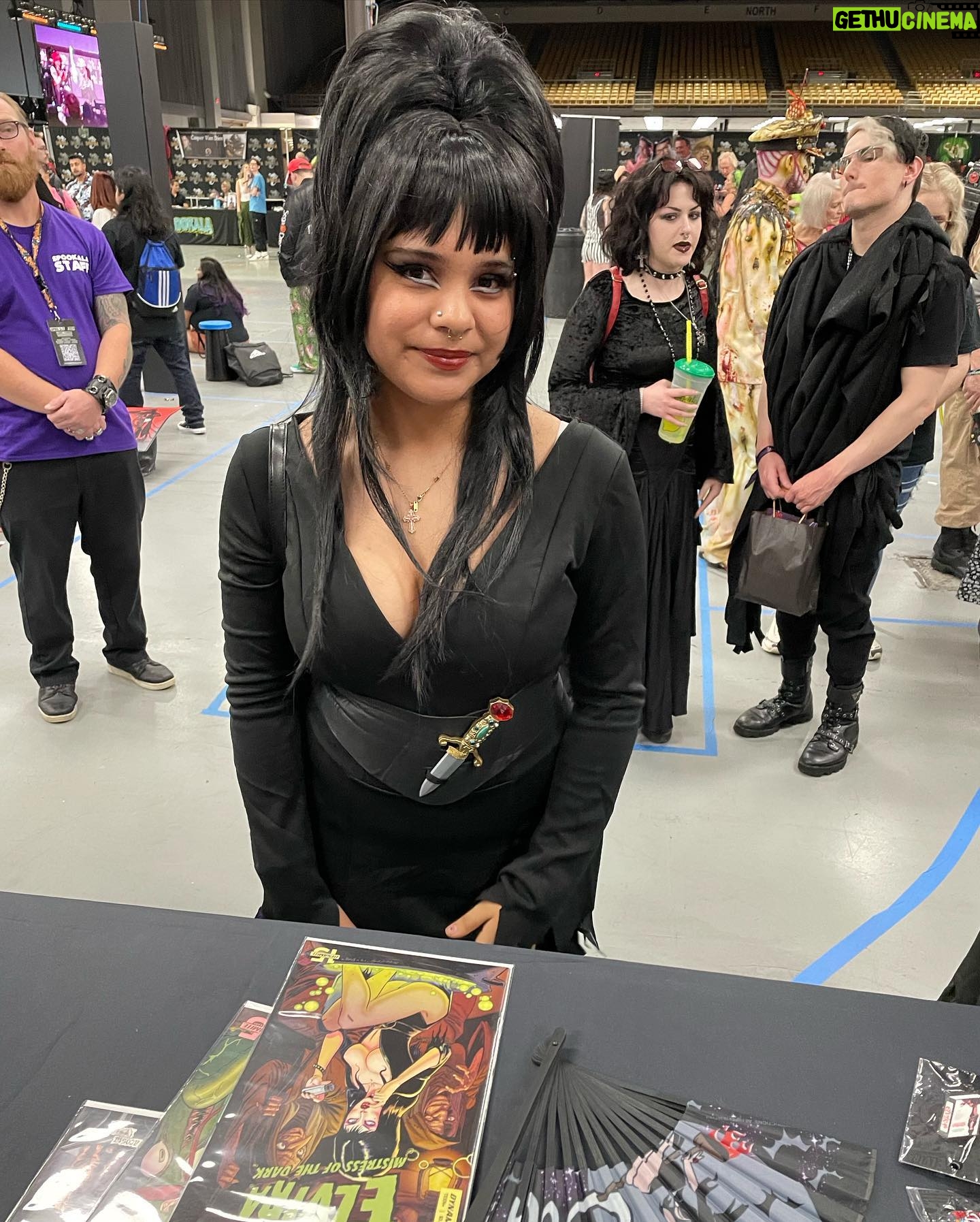 Cassandra Peterson - 43K Likes - So much fun seeing all the Elvira cosplay this weekend @spookalafl 🖤