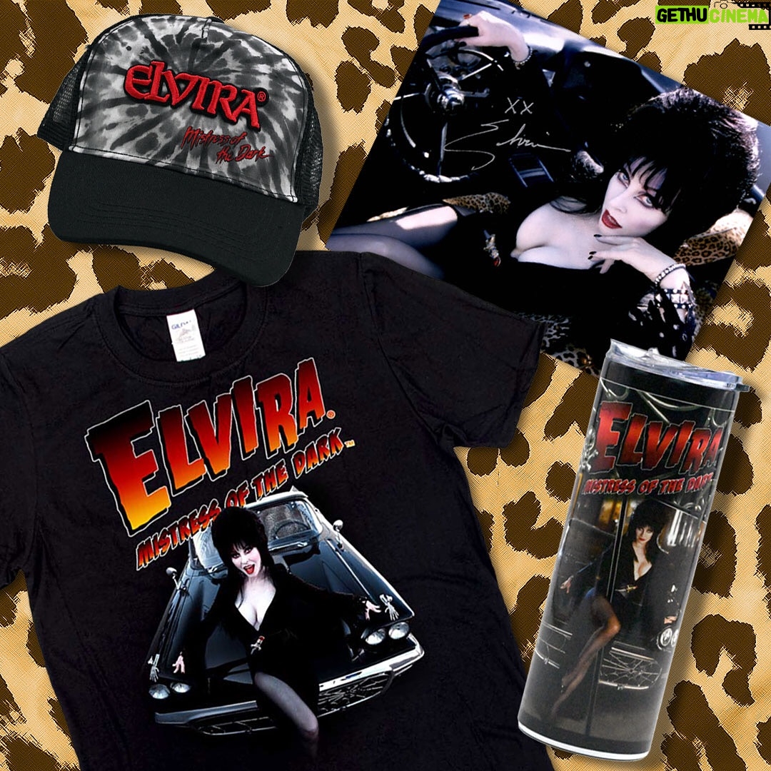 Cassandra Peterson Instagram - The only thing hotter than the engine in Elvira’s Macabre Mobile is the company. 😈🔥 Wherever you’re going, don’t get too distracted by the curves... of the road!