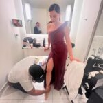 Catrinel Marlon Instagram – Good morning #CannesFilmFestival 🫶,little glam moment from two days a go with @Chopard . 
Dress: @gauravguptaofficial 
Hair :  @rodolfozubizarreta x @dessangeparis 
Makeup : @ismaelblancomakeup X @lorealparis 
👠: @gianvitorossi 
Styled by @stylistmikeadler