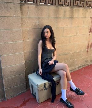 Cazzie David Instagram - waiting for my mom to pick me up from school