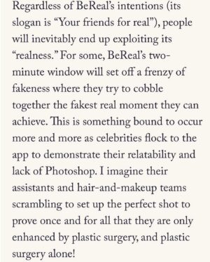 Cazzie David Instagram - Explained BeReal for the good people of @airmailweekly