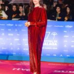 Cecilia Suárez Instagram - Festival de Cine de Málaga. “LLUVIA” • Styling: @_freddyalonso @lanvin @aquazzura @aristocrazy H&Mkup: @yosbaute para @yslbeauty 📸 @davidgallardophoto @cramtalent