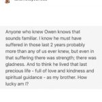 Cecily Strong Instagram - Sharing my cousin @takemetoyourleda ‘s beautiful words about our dude on International Owen Day. I love you, Leda. I love you, Owen. 🌼🌼🌼