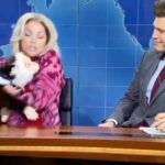 Cecily Strong Instagram - Just wanted to share a couple illegal memories that make me laugh a lot. Update written with Bowen and James Anderson, *lightly* based on a legend of stage and screen 😛. Puppetry work by Mikey Day because I asked him to step in figuring he’d make sure to surprise me so I wouldn’t know when he’d start or stop his movements- like a real monkey costar. However, while actually performing it, I realized I had basically asked my friend to feel me up. Sorry about that Mikey. (But Heidi as Aunt Pat last week was way worse so I feel like I’m off the hook). “Best picture goes to La La Land! Better luck next year, homosexuals!”- that line got cut off at the end of the video