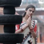 Chaithania Prakash Instagram - Happy Vishu✨ DOP🎥: @abi_fine_shooters Vocalist: @rajanishridhar Saree: @ar_handlooms_kuthampully