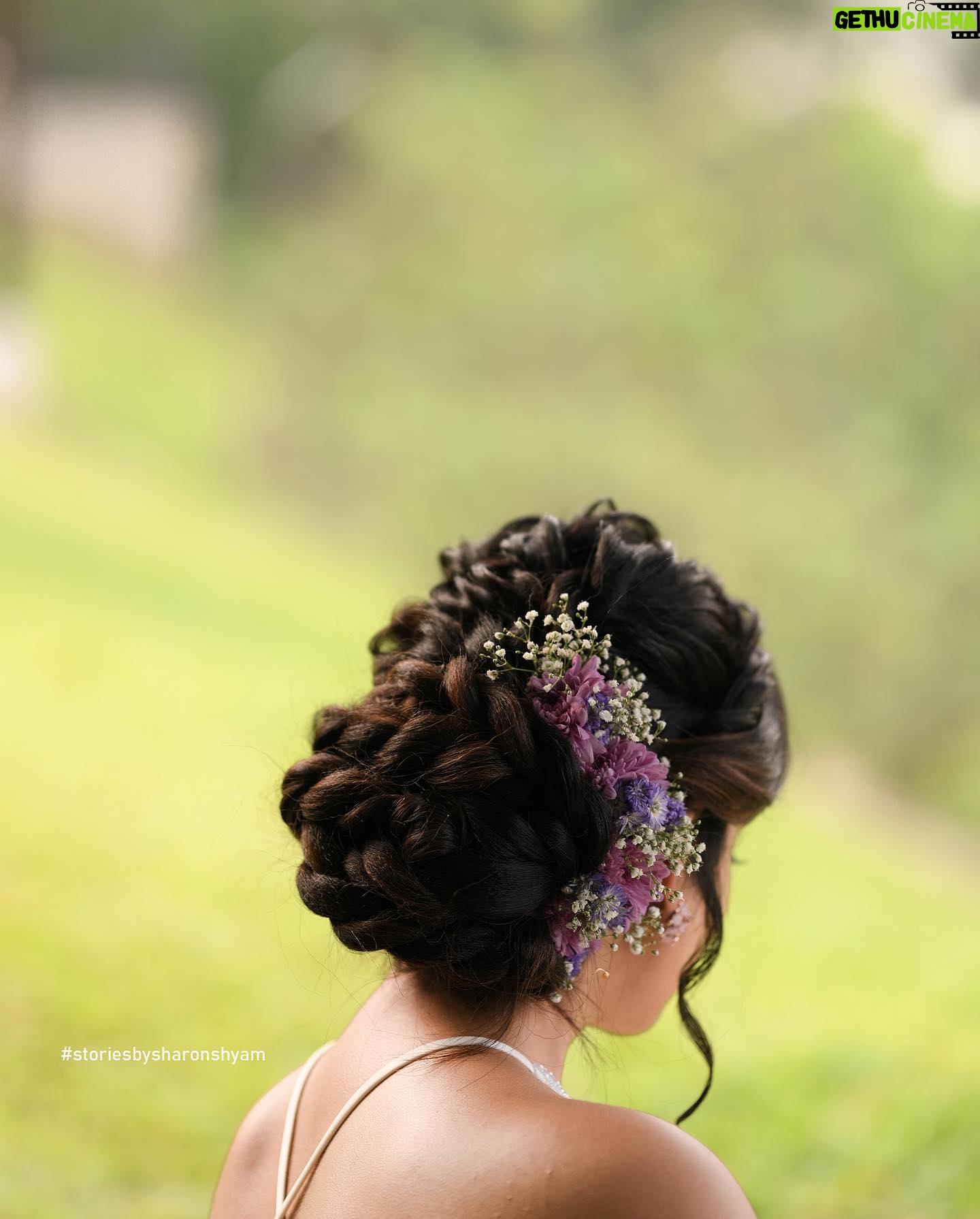 Chaithania Prakash Instagram - 🕊🤍 Airbrush makeup done with Christian gown for @briella.in Amazing gown : @briella.in Bouquet : @briellaflorals Photography : @sharon.shyam @storiesbysharonshyam Makeup & hairstyle : @soumyashyam_makeupartist Location : whispering water resort Reels : @jeeva_balakrishnan @sumin_s_kumar Thanks : @shinil__vinod