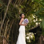 Chaithania Prakash Instagram - 🕊🤍 Airbrush makeup done with Christian gown for @briella.in Amazing gown : @briella.in Bouquet : @briellaflorals Photography : @sharon.shyam @storiesbysharonshyam Makeup & hairstyle : @soumyashyam_makeupartist Location : whispering water resort Reels : @jeeva_balakrishnan @sumin_s_kumar Thanks : @shinil__vinod