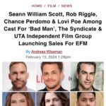 Chance Perdomo Instagram - Excited to see #badman taken to market. Somewhere there’s a 5 hour cut of just bloopers. @mikediliberti , thanks for the trust The shoot was one for the books 🫱🏾‍🫲🏼 It begins! @deadline #backontheroad