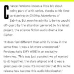 Chance Perdomo Instagram - 🥃CHEERS TO YOU THE FANS, THE VIEWERS, THE BOSSES For Making @bbcsounds @thecipherpodcast the Legit Sci-Fi Phenomenon It Is Today With Multi-Medium Franchise Potential. 🥃THANK YOU to @mikeavila over at @syfywire for the kind words & your time to E-chat cross time zones. ‘Twas A pleasure, with the lovely @anyachalotra & @sam.adewunmi , bringin our writer, #brettneichin ’s words to life. Brotha, you wrote one helluva story 🤙🏾 🥃 Link in Bio. #phenomenal #FeelinGrateful #FeelinGood #Seeyadowntheroad