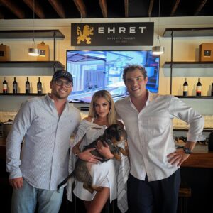 Chanel Mack Instagram - Made some great new friends in Healdsburg with Lucy (the dog) and the two sons who own and operate the winery with the rest of their family! Can’t wait to head back there to @ehretwinery and have the actual tour of the property and along with some more delicious wine!.#winesnob #winelover #winetasting #familyownedbusiness #wine