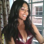 Charithra Chandran Instagram - The lady in red 💃🏾 🩸 @primevideouk Styling: @hollyevawhite in @emiliawickstead and @maisonernest Hair: @patrickwilson Makeup: @kennethsohmakeup